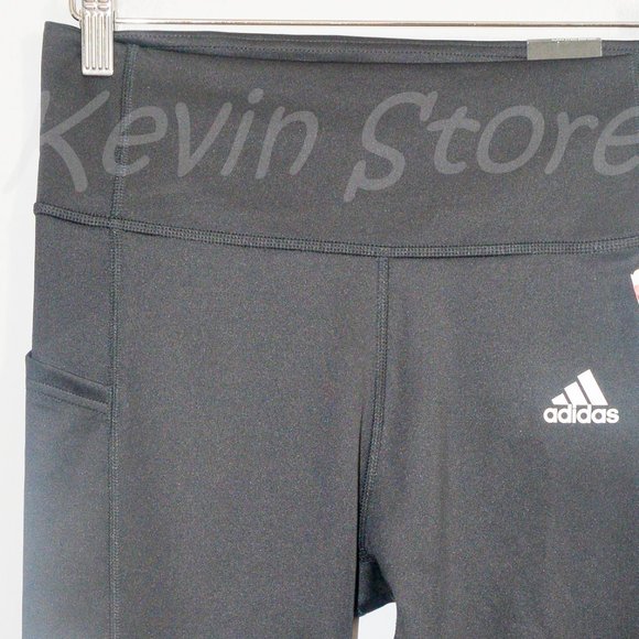 NWT BLACk adidas‎ Ladies' 3-Stripe Tight with Mesh - Picture 7 of 10